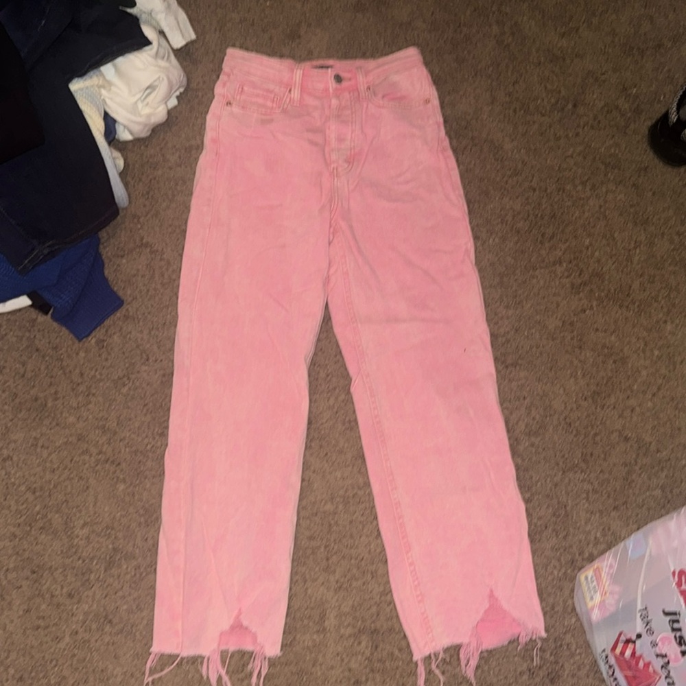 pink jeans